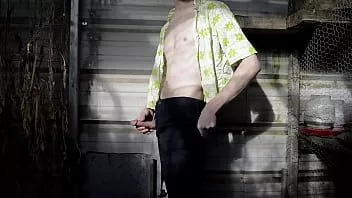 Play Pissing in the greenhouse on a hot summer day and slapping my big throbbing cock to satisfy myself as i dream about fucking that macho man.