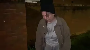 play Cracky is offered a cigarette to stick her finger up her bum and piss